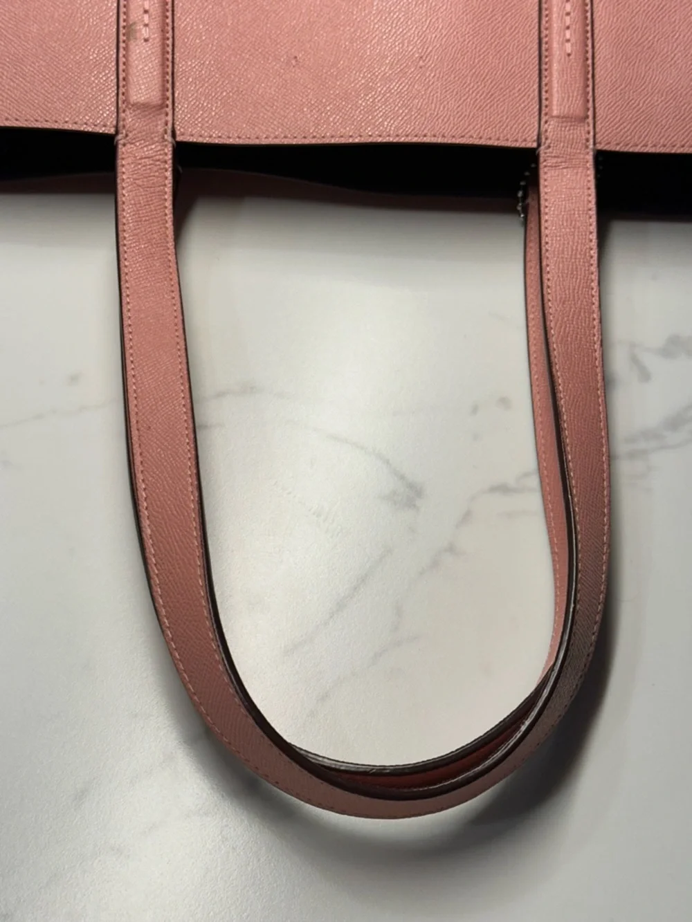 Coach Pink Leather Highline Tote with Logo and Double Handles